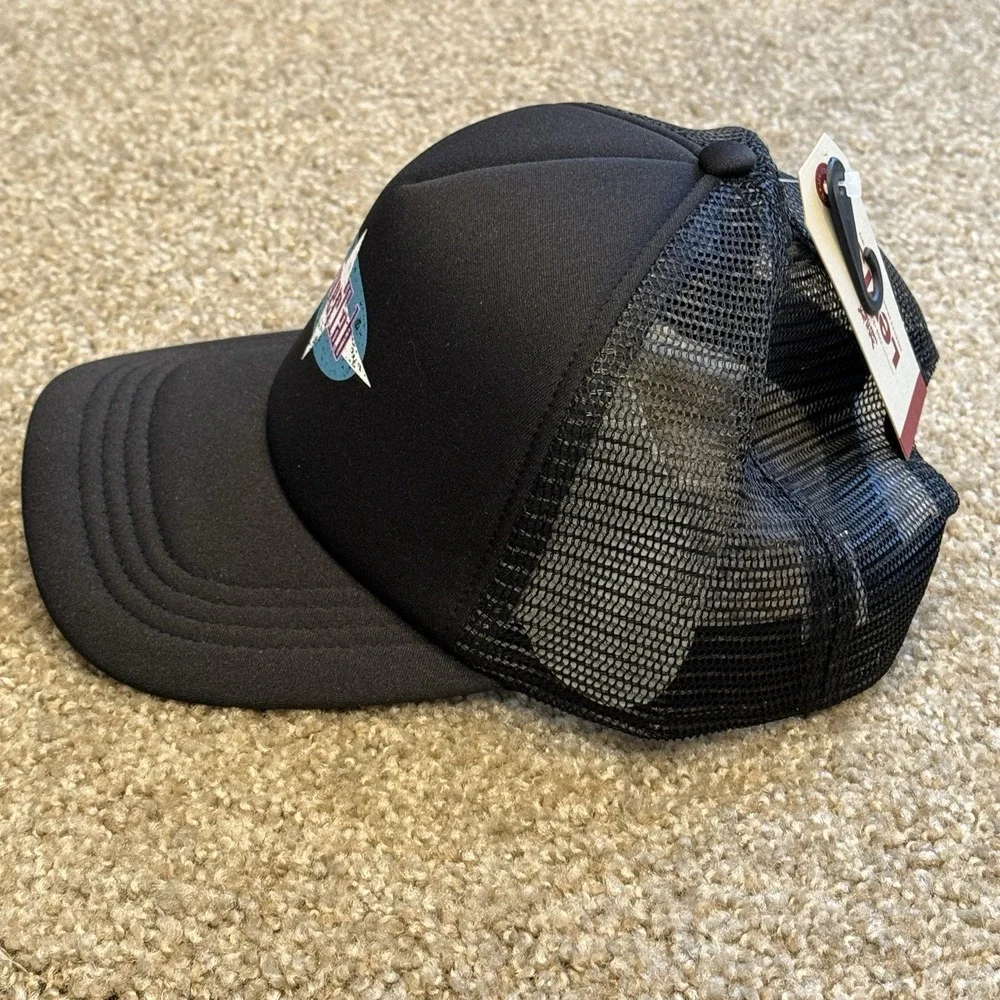 Levi's Silver Tab Hat Retro Logo Snapback Trucker Cap Black Foam Mesh One Sz NEW